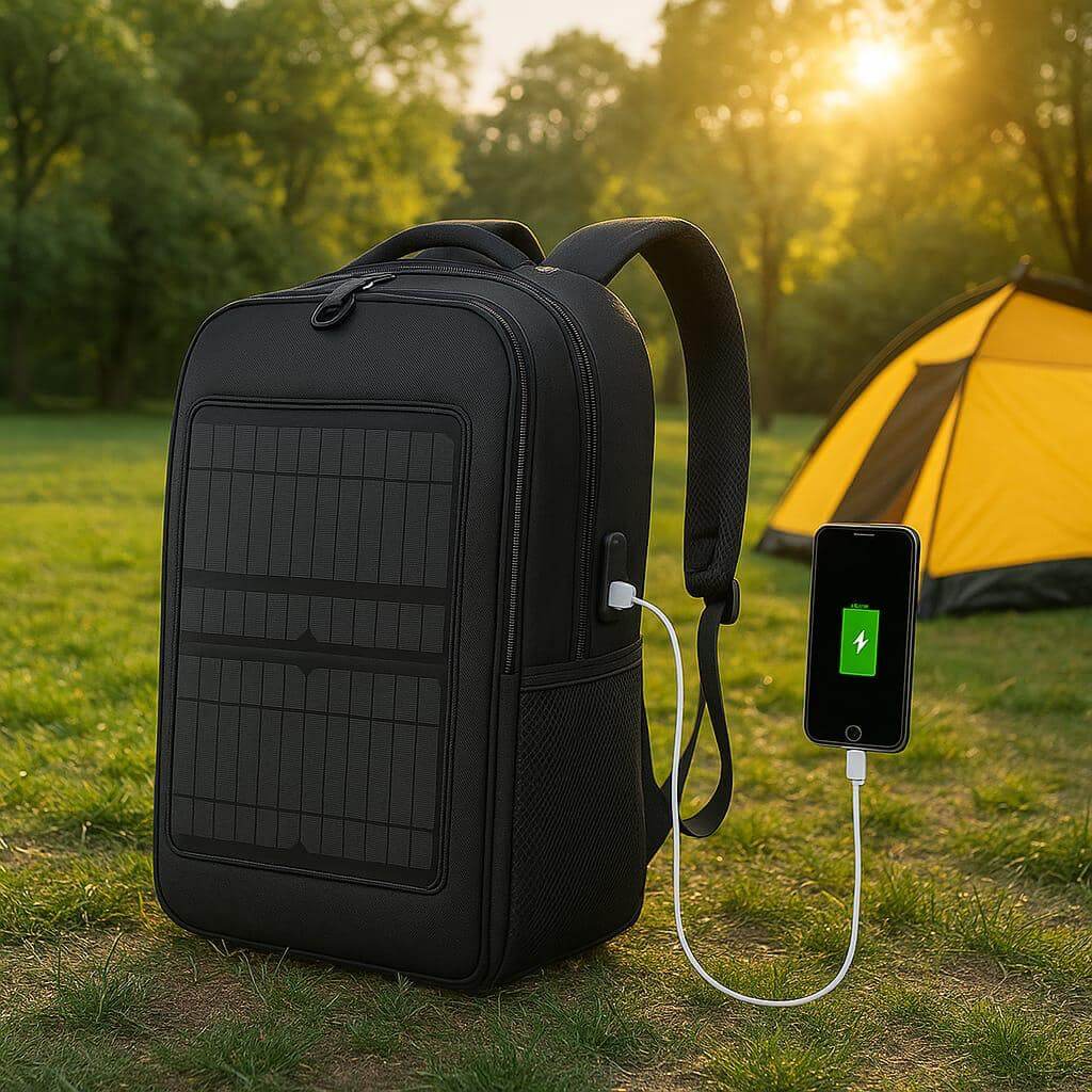 Solar powered backpack  Backpack with solar charger  USB charging backpack  Solar charging laptop backpack  Best solar backpack for travel  Waterproof solar backpack  Anti-theft solar powered backpack  Solar backpack for camping and hiking